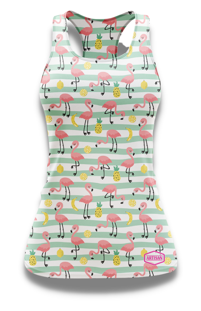 Ladies Vest Frooty Flamingo