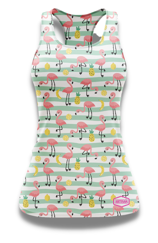 Ladies Vest Frooty Flamingo